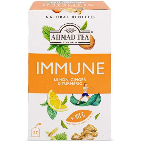 AHMAD TEA MMUNE LEMON GINGER& TURMERIC 20PCS