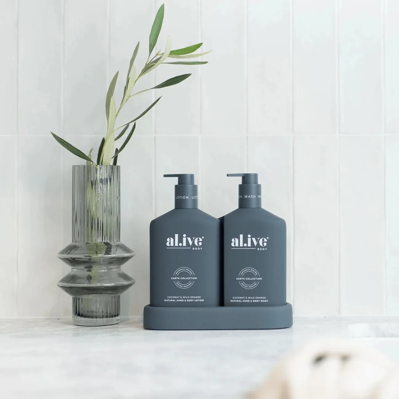 Al.ive Wash & Lotion Duo   Tray | Coconut & Wild Orange