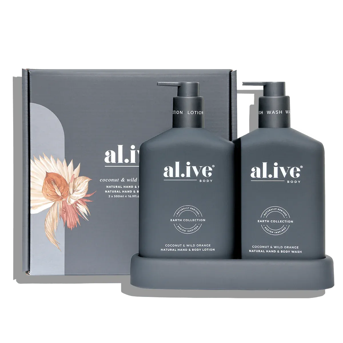 Al.ive Wash & Lotion Duo   Tray | Coconut & Wild Orange