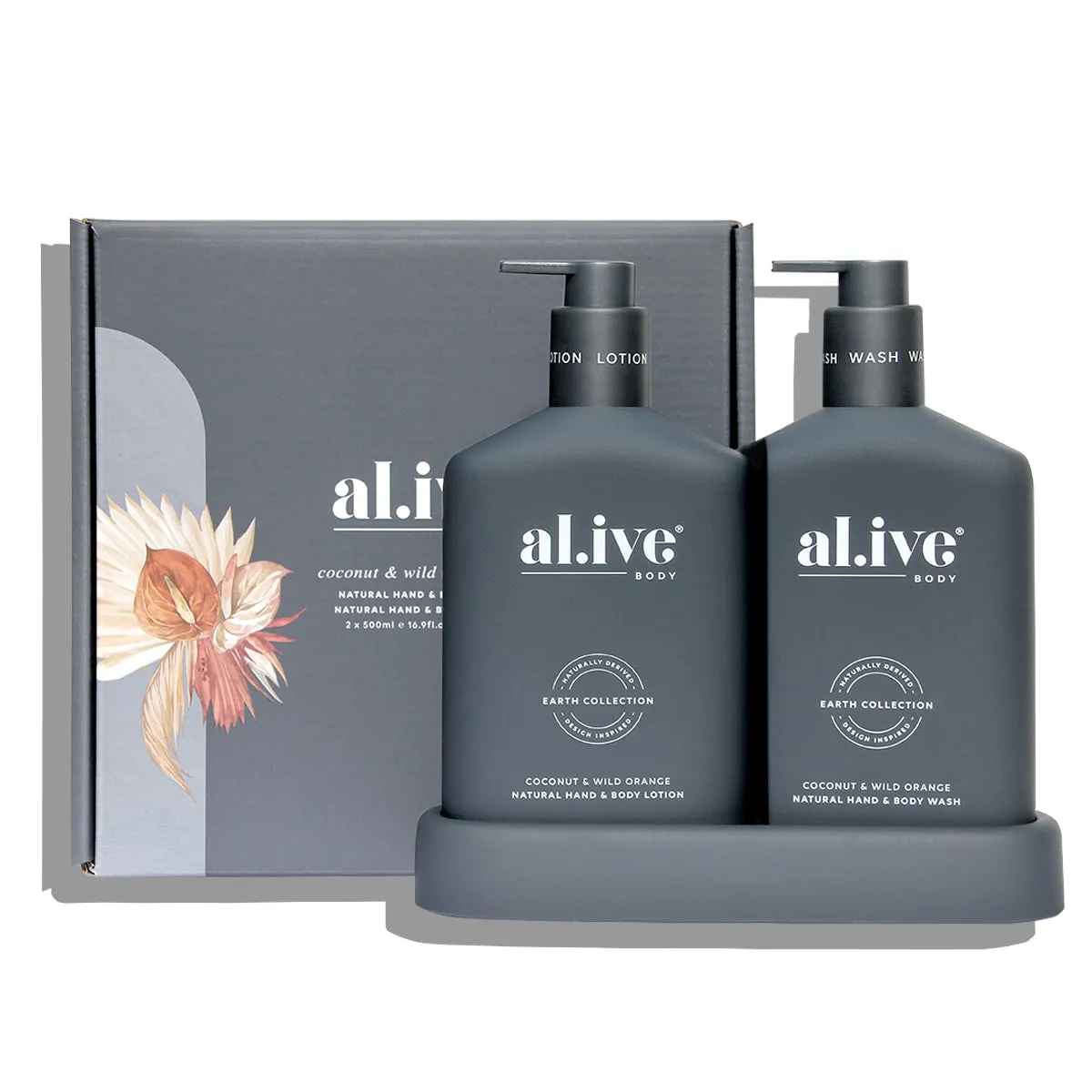 Al.ive Wash & Lotion Duo   Tray | Coconut & Wild Orange