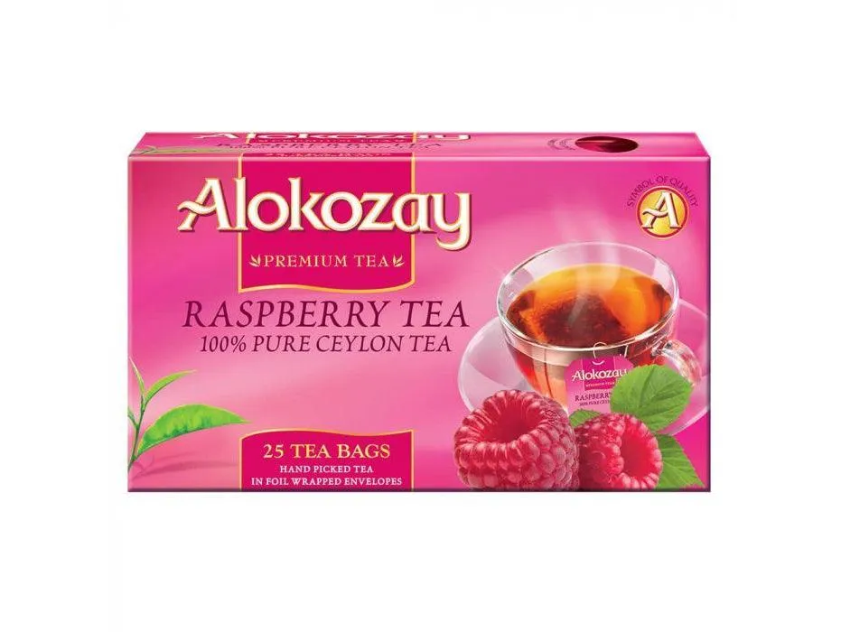 Alokozay Raspberry Tea - 25 Tea Bags in Foil Wrapped