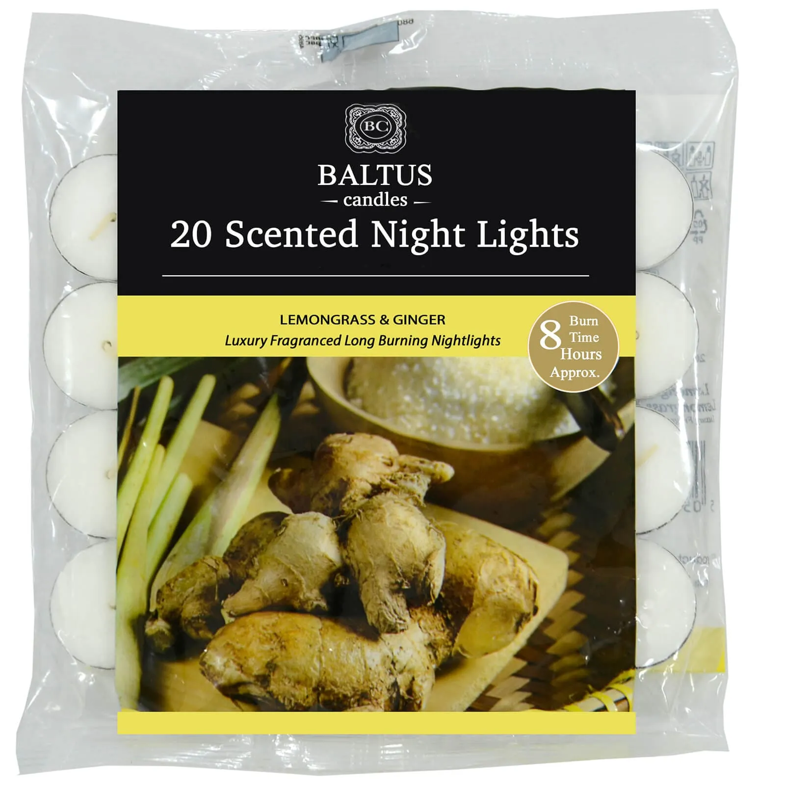 Baltus 20 Pack of Scented Tealight Night Lights Candles 8hr Burn