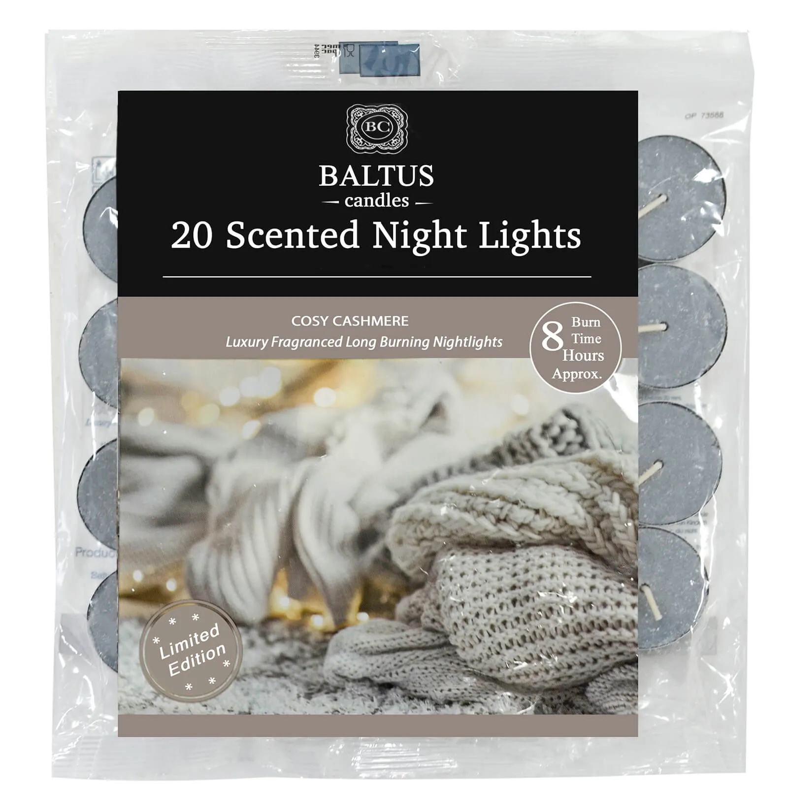 Baltus 20 Pack of Scented Tealight Night Lights Candles 8hr Burn