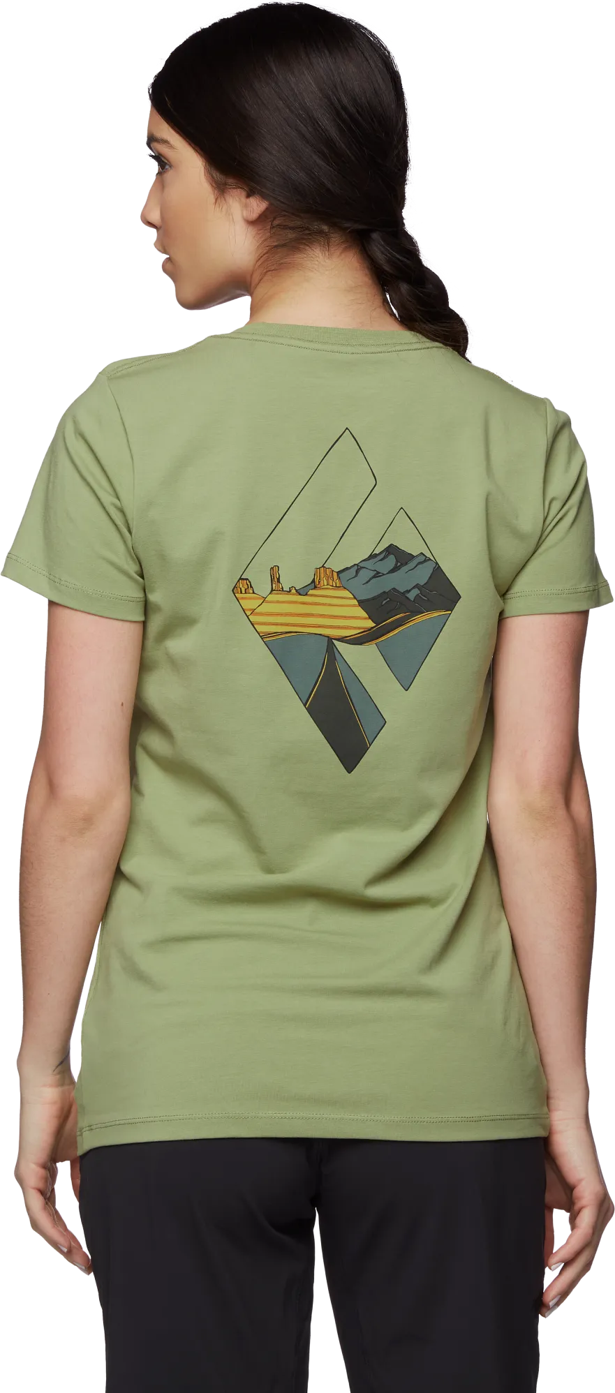 Black Diamond Women&#x27;s Desert To Mountain Tee Green Tea | Buy Black Diamond Women&#x27;s Desert To Mountain Tee Green Tea here | Outnorth