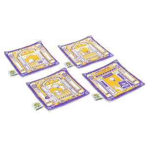 Bunnies Mooncake House Coaster in Gold