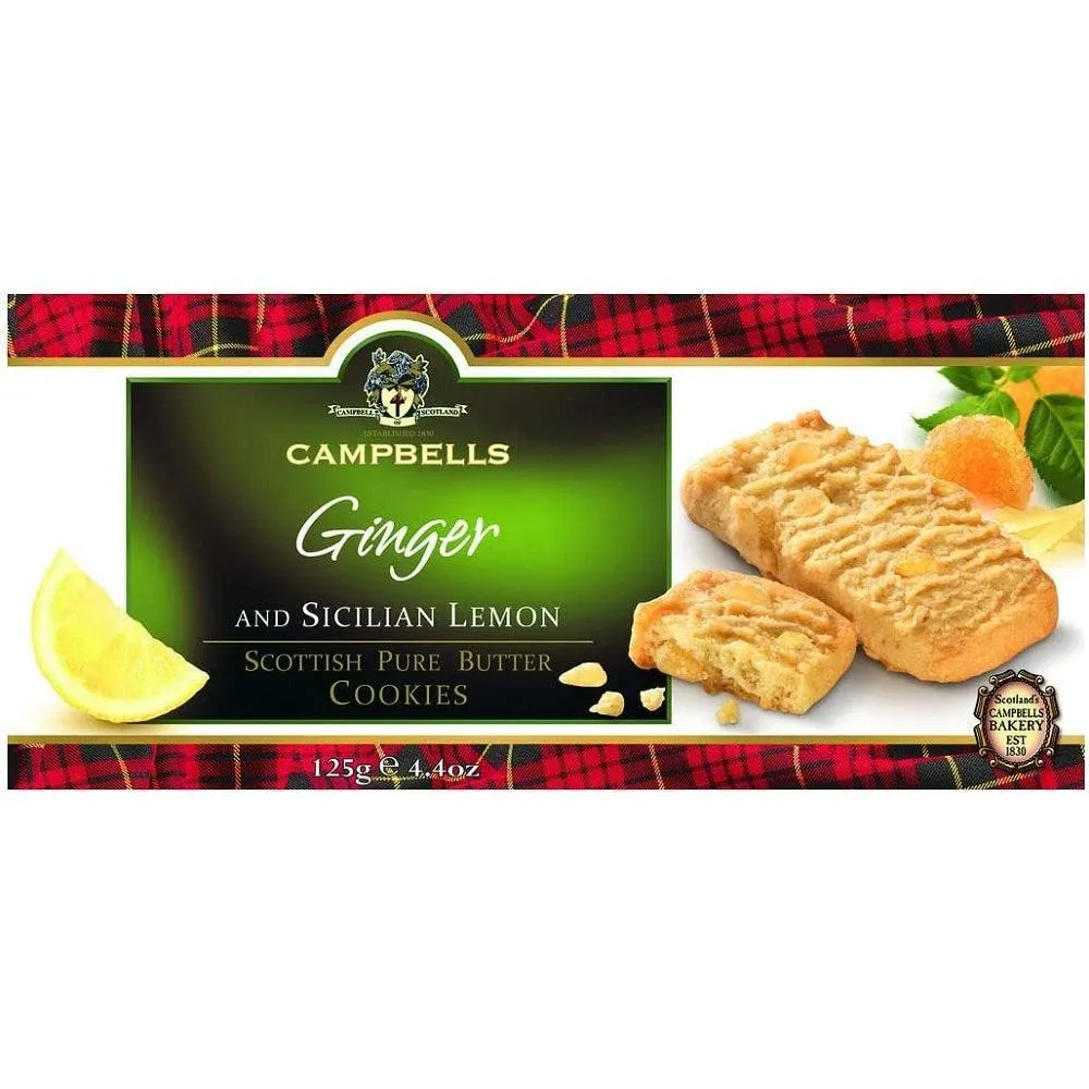 Campbells Shortbread Ginger & Lemon 125g