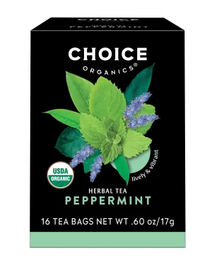 Choice Organics Organic Peppermint Tea 16 Bag