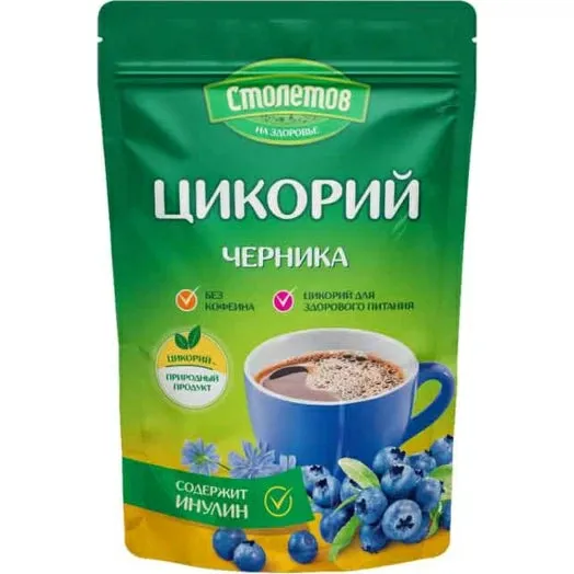 Coffee drink Chicory Stoletov 100g with blueberries