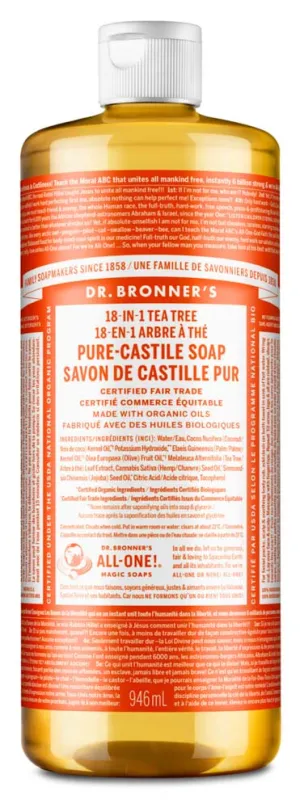 Dr. Bronner's Castile Liquid Soap - Tea Tree (946ml)