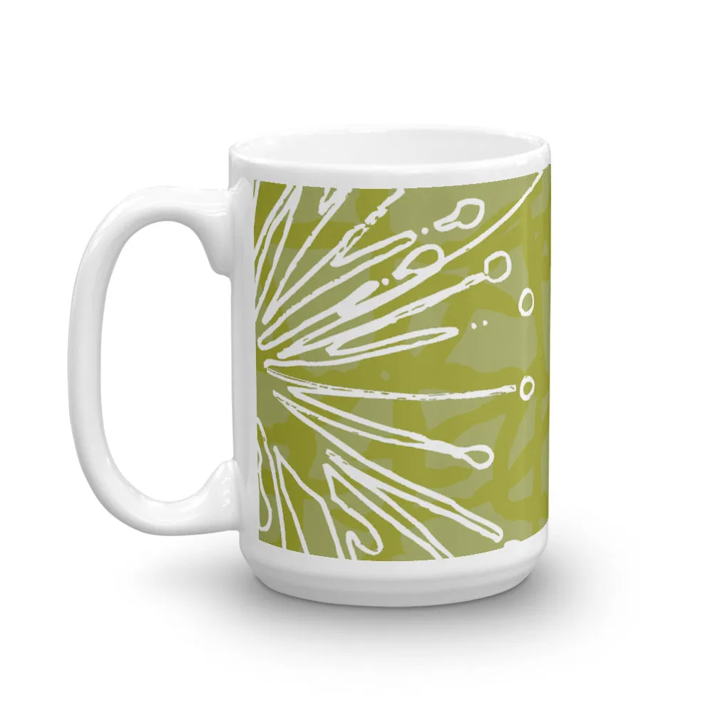 Flower Power Coffee Mug – Chartreuse