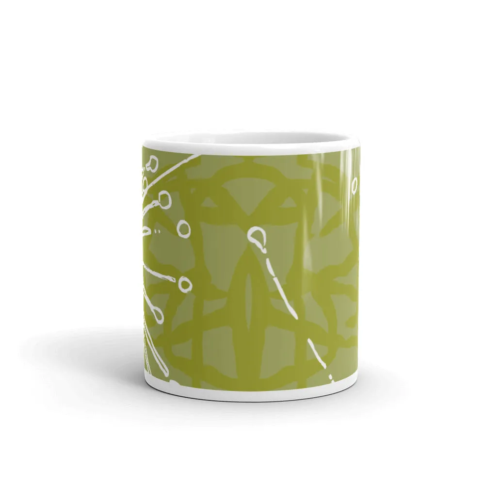 Flower Power Coffee Mug – Chartreuse