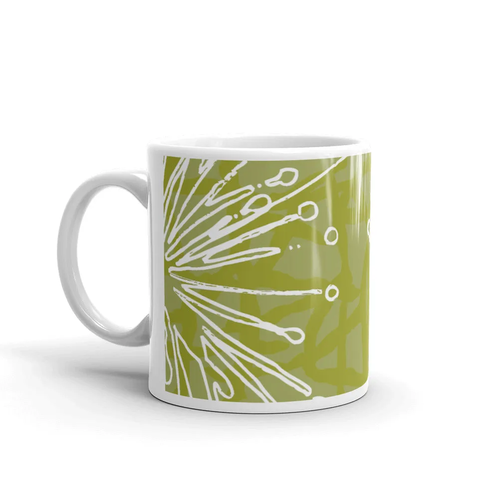 Flower Power Coffee Mug – Chartreuse