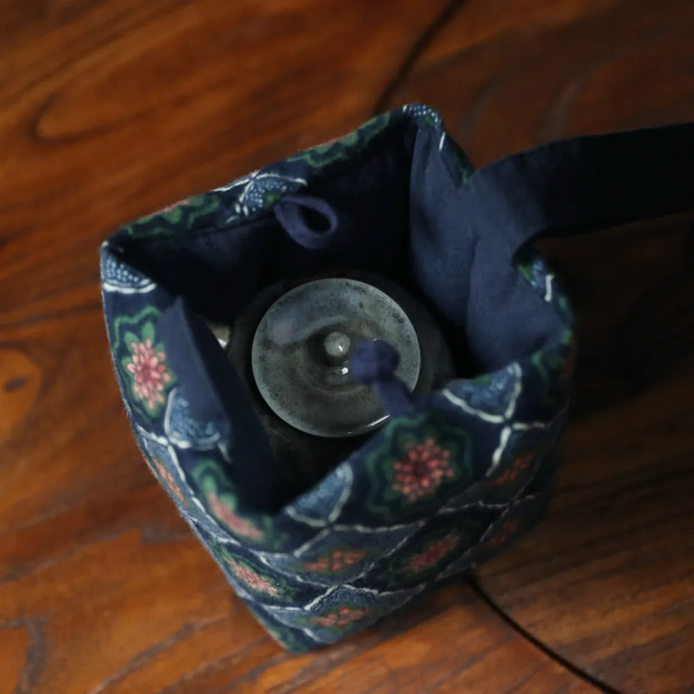 Gohobi Floral Old Pattern Teaware Storage Travel Bag