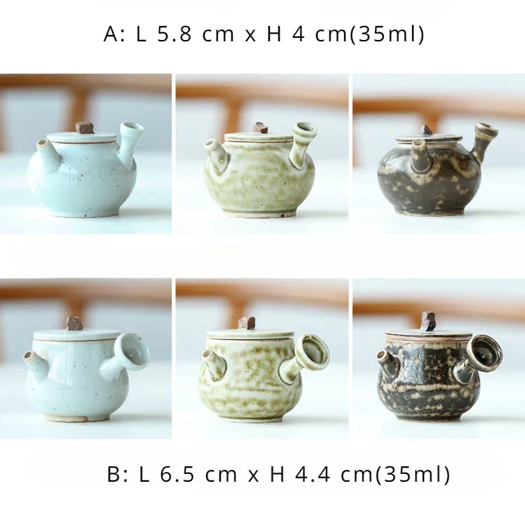 Gohobi Handmade Ceramic YiXing Clay Mini Teapot Ornament Tea pet