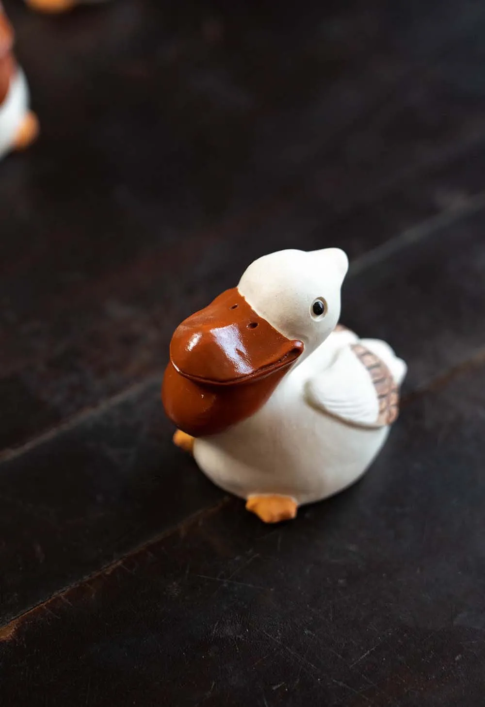 Gohobi Handmade Ceramic YiXing Clay Pelican Ornament Tea pet