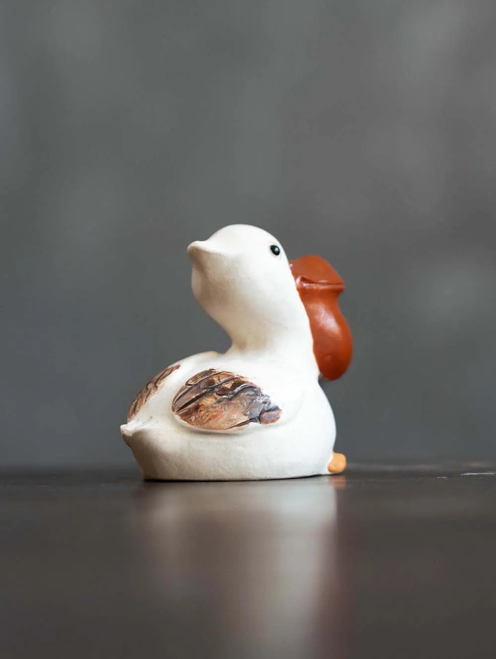 Gohobi Handmade Ceramic YiXing Clay Pelican Ornament Tea pet