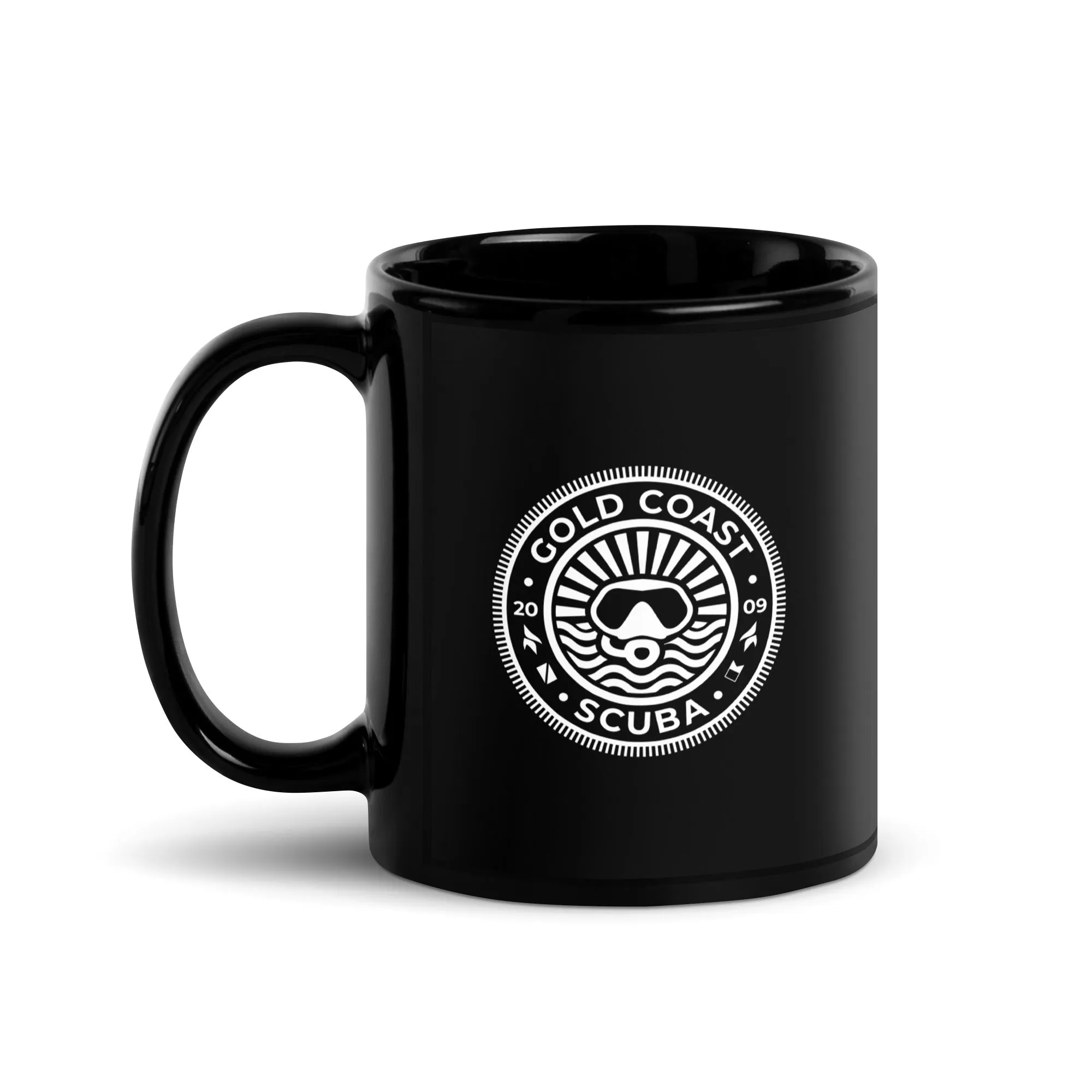 Gold Coast Scuba - Black Glossy Mug - "Going Diving"