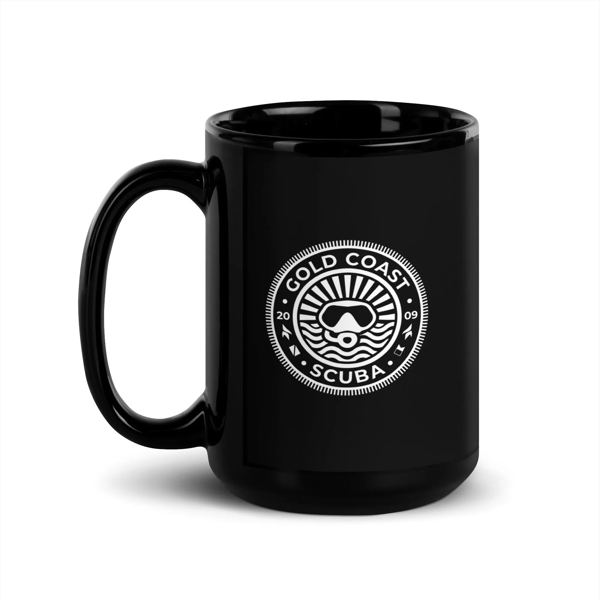 Gold Coast Scuba - Black Glossy Mug - "Going Diving"