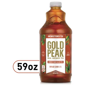 Gold Peak Real Brewed Tea Unsweetened Black Tea Drink, 59 fl oz