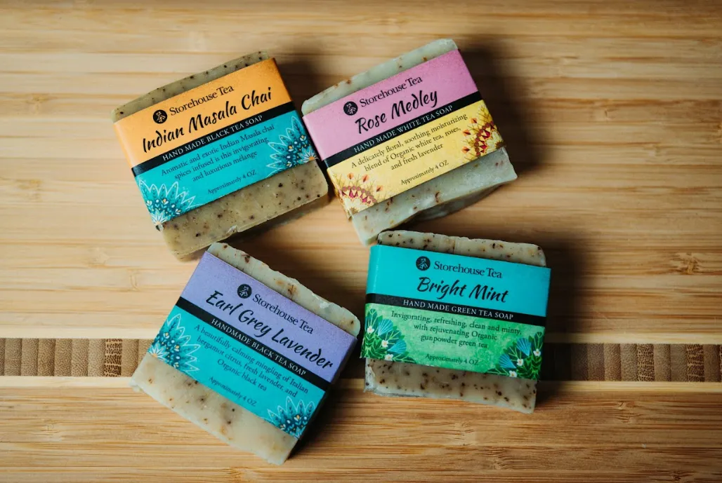 Hand-Made Tea Soaps (Set of 4)