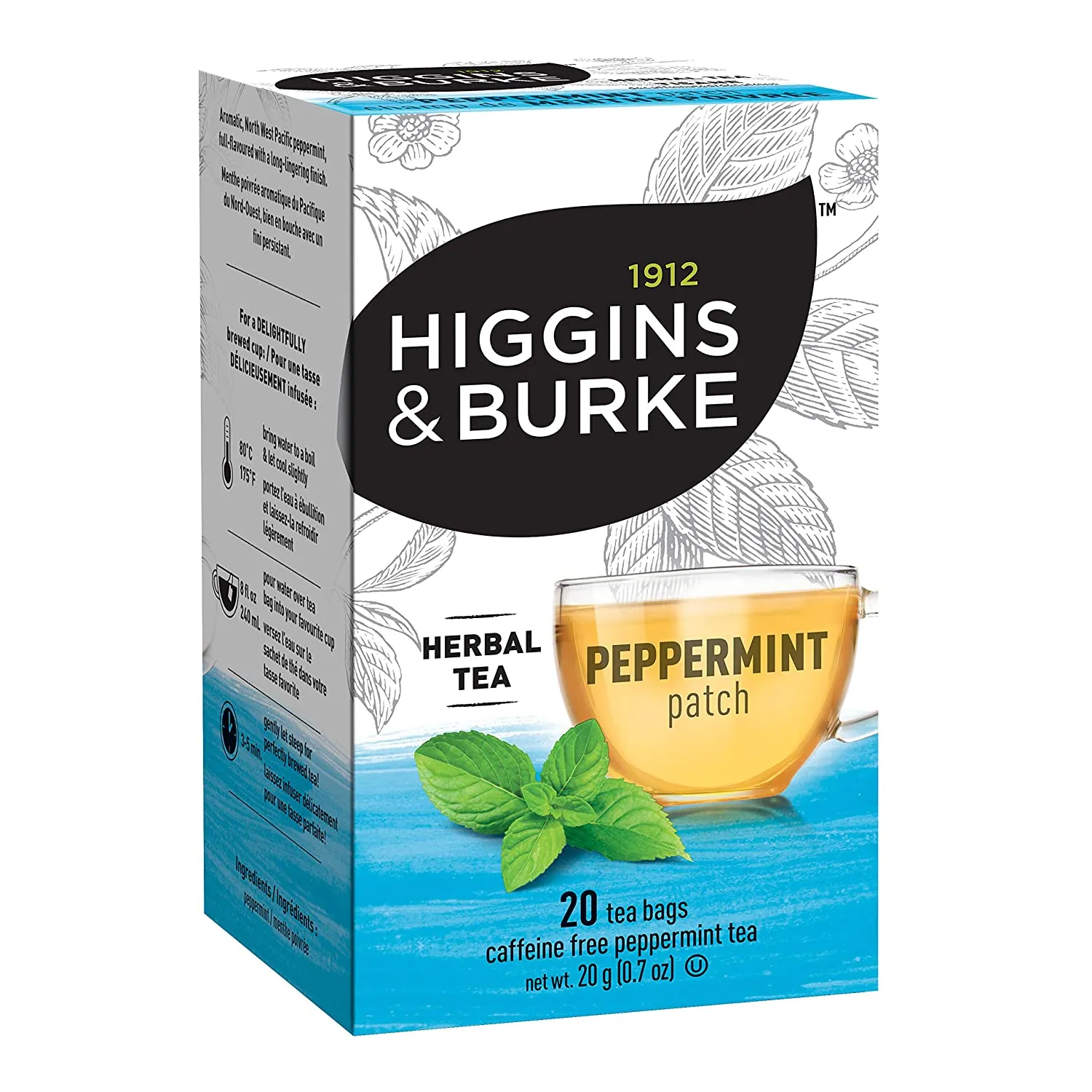 Higgins & Burke Peppermint Patch Filterbag Tea 20 Count