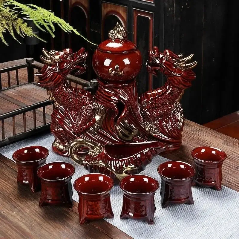 High-end Kung Fu Tea Set Luxury Bone China Tea Pot Teacup Tea Accessories