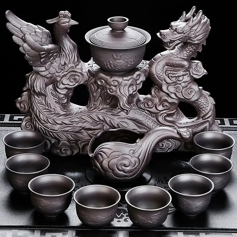 High-end Kung Fu Tea Set Luxury Bone China Tea Pot Teacup Tea Accessories