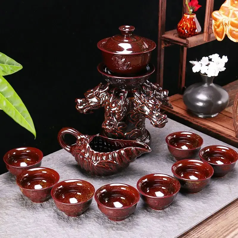 High-end Kung Fu Tea Set Luxury Bone China Tea Pot Teacup Tea Accessories