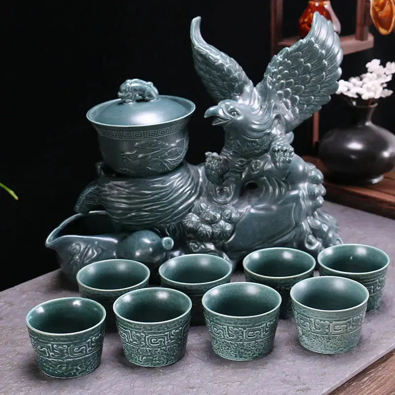 High-end Kung Fu Tea Set Luxury Bone China Tea Pot Teacup Tea Accessories