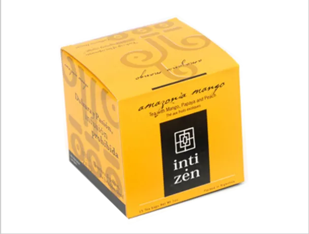 Inti Zen Amazonia Mango - Black Tea, Mango, Papaya & Peach (box of 15 tea bags)