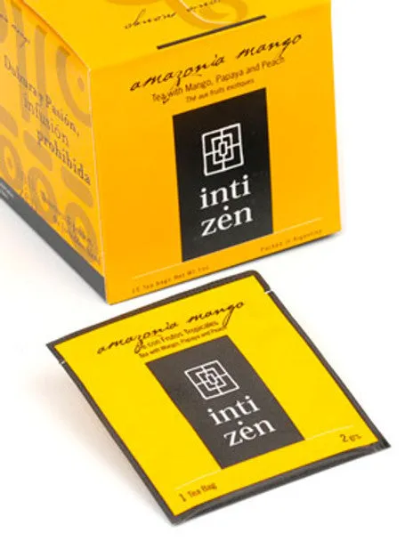 Inti Zen Amazonia Mango - Black Tea, Mango, Papaya & Peach (box of 15 tea bags)