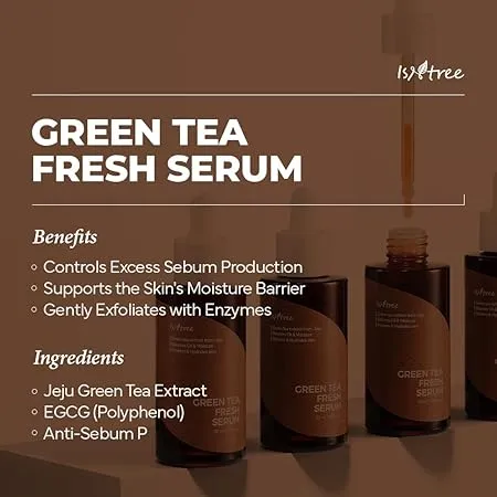 IsNtree Green Tea Fresh Sebum Control Serum for Oily Skin (50ml)