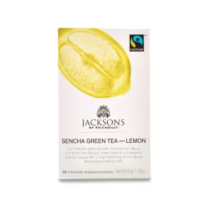 Jacksons of Piccadilly Sencha Green & Lemon - 20 Envelopes