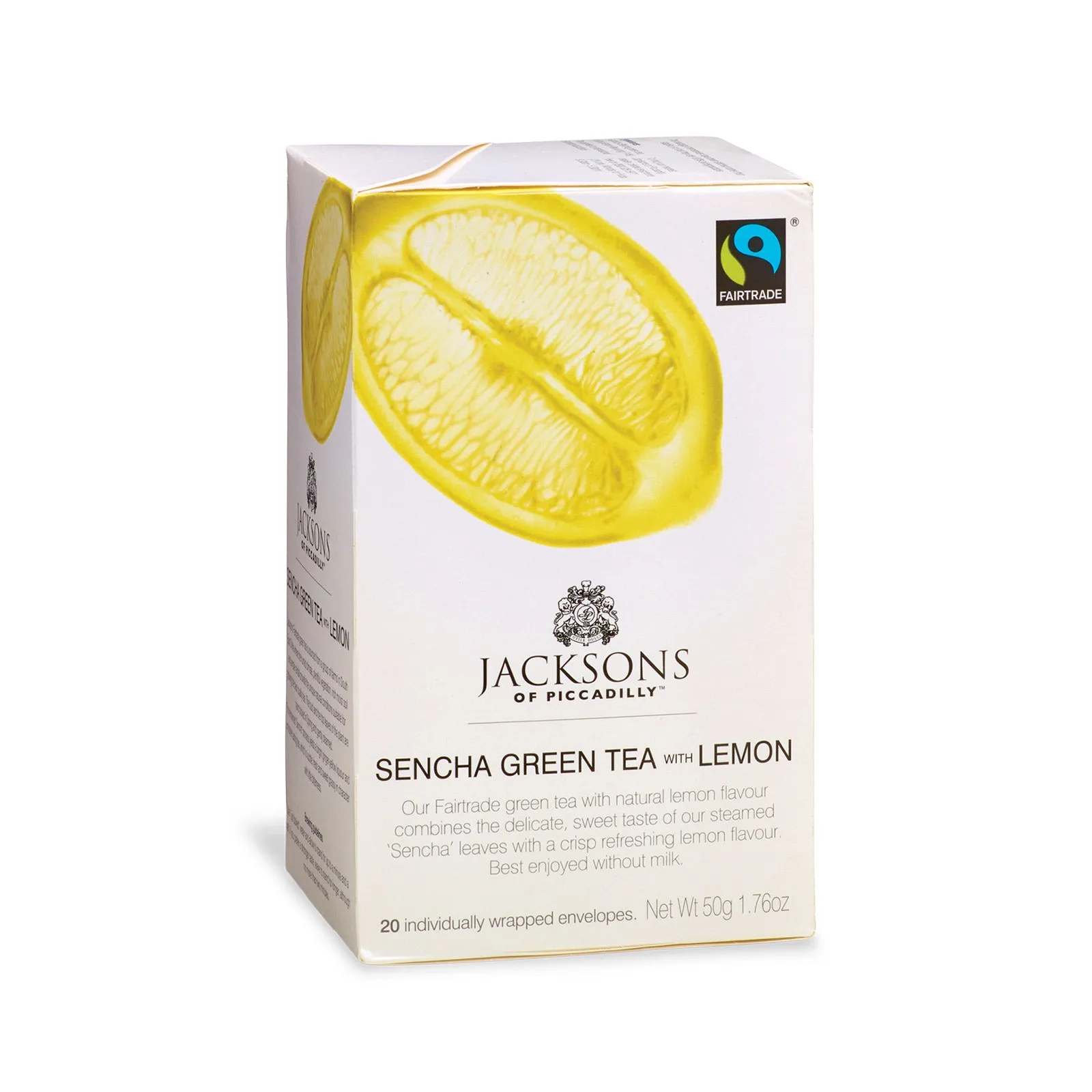 Jacksons of Piccadilly Sencha Green & Lemon - 20 Envelopes