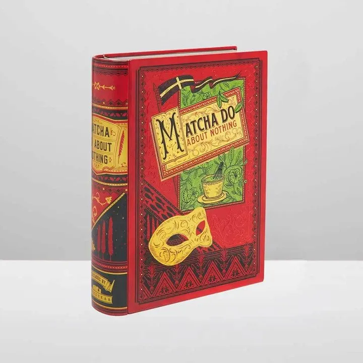 Matcha Do About Nothing Book-shaped Tea Tin inspired by Shakespeare by Novelteas LLC