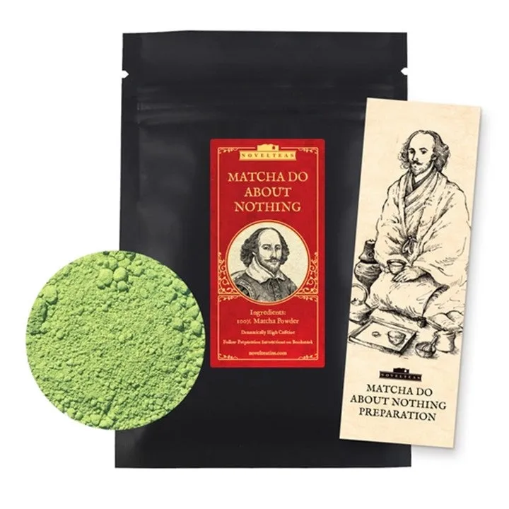 Matcha Do About Nothing Book-shaped Tea Tin inspired by Shakespeare by Novelteas LLC