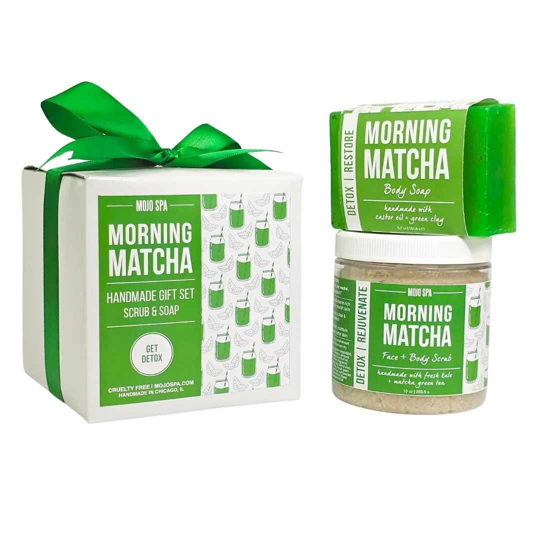 Morning Matcha Scrub & Soap Gift Set