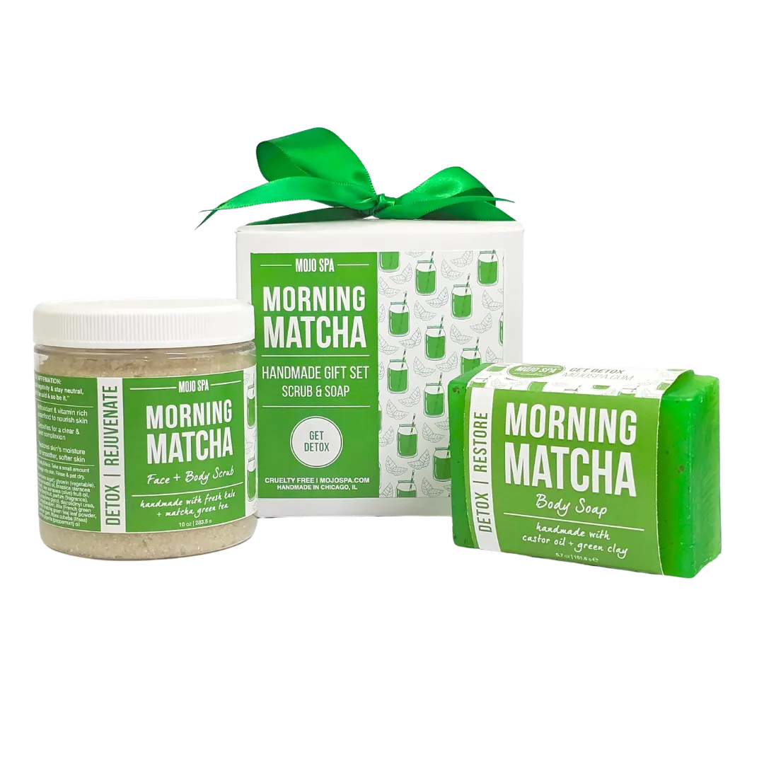 Morning Matcha Scrub & Soap Gift Set