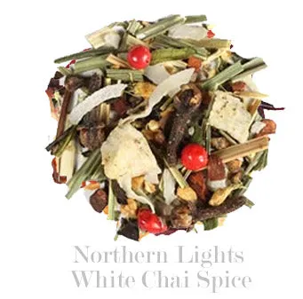 Northern Lights White Chai Spice Tea Blend. Lemongrass l Coconut l Peppercorn l Cardamom