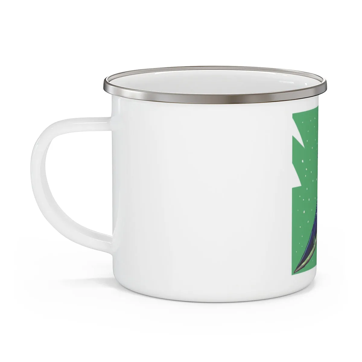 Purple Ribbon and Dagger Enamel Camping Mug