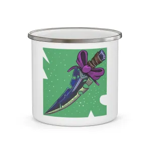 Purple Ribbon and Dagger Enamel Camping Mug