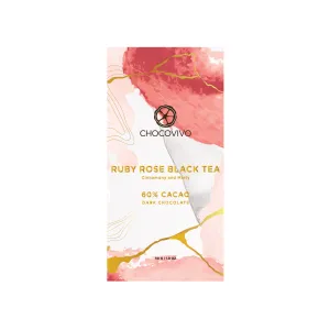 Red Ruby Rose Tea Dark Chocolate Bar - 60% Cacao