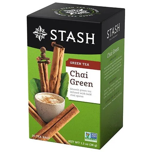 Stash Tea Green Tea Blends-Chai 20 Bag