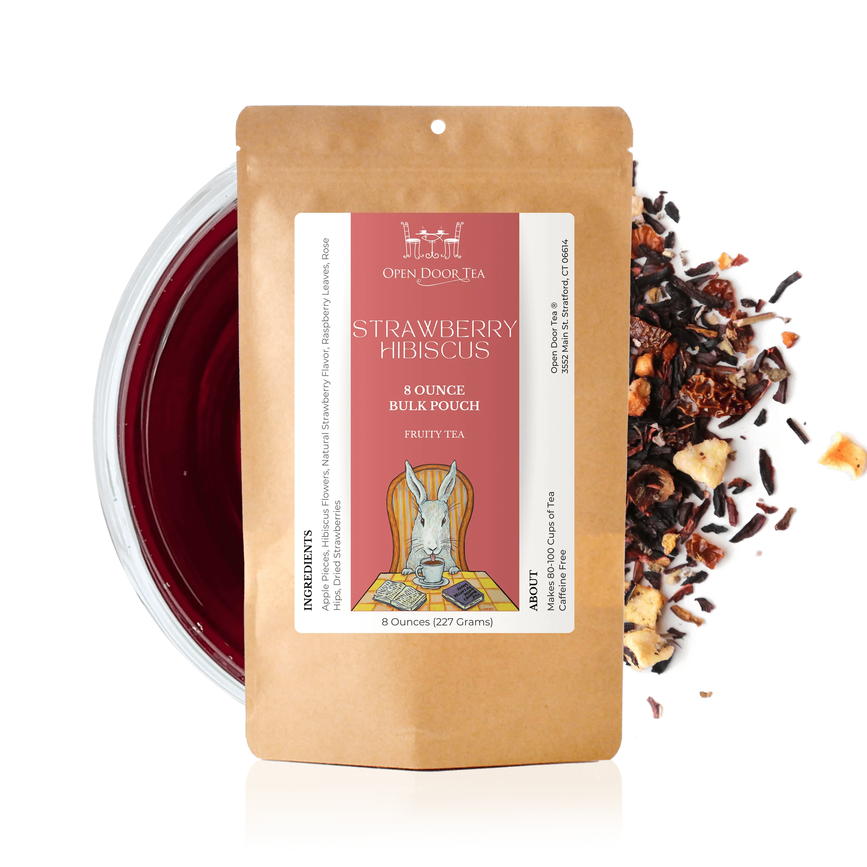 Strawberry Hibiscus by Open Door Tea CT