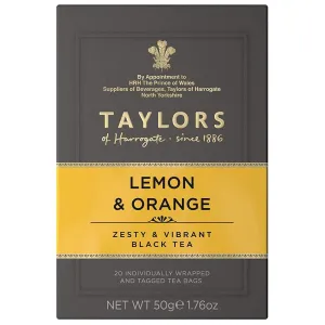 Taylors of Harrogate Yorkshire Lemon & Orange Black Tea - 20 Teabags