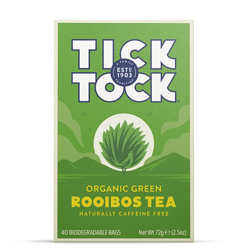 Tick Tock Organic Green Rooibos Tea 40s