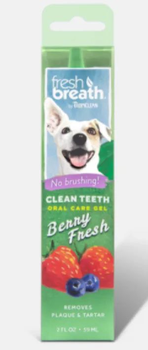 Tropiclean Fresh Breath Oral Care Gel For Dogs Berry Flavoring 59mL