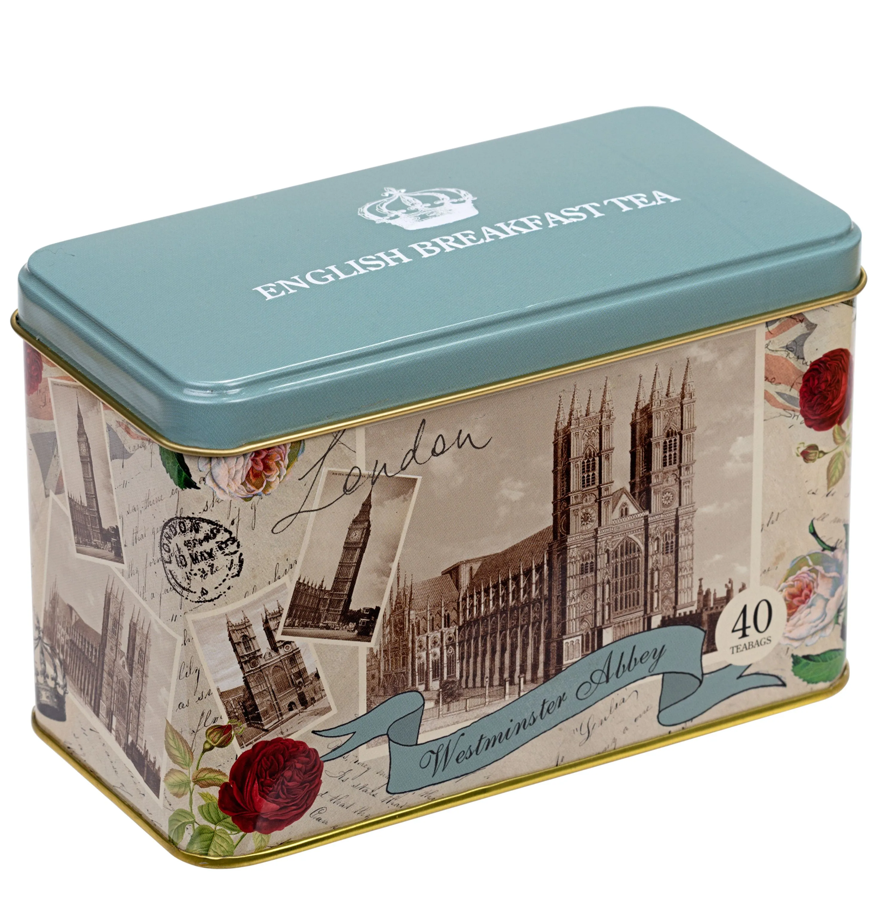 Westminster Abbey Tea Tin With English Breakfast Teabags