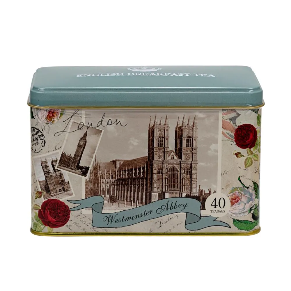 Westminster Abbey Tea Tin With English Breakfast Teabags